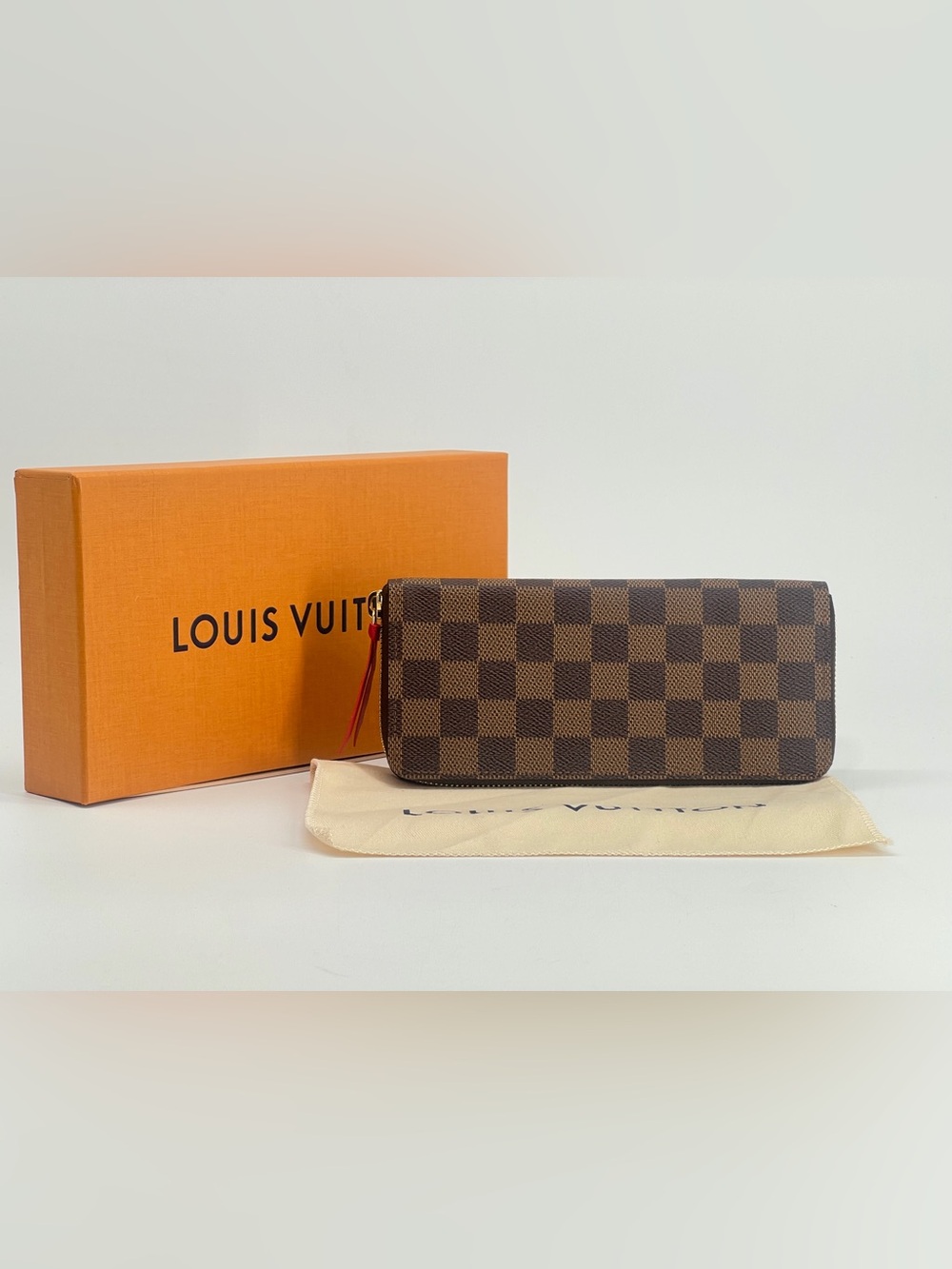 Louis Vuitton Zippy Wallet Damier Ebene Brown Canvas